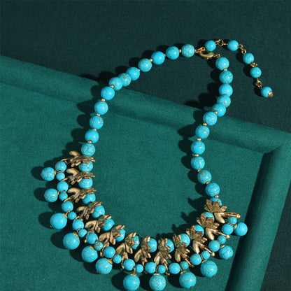Vintage Jewelry Gold Necklace Pearl Gems Choker