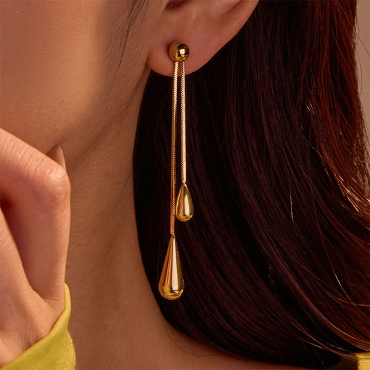 18k Gold Plated Drop Earrings Gorgeous Teardrop Earrings Jewelry