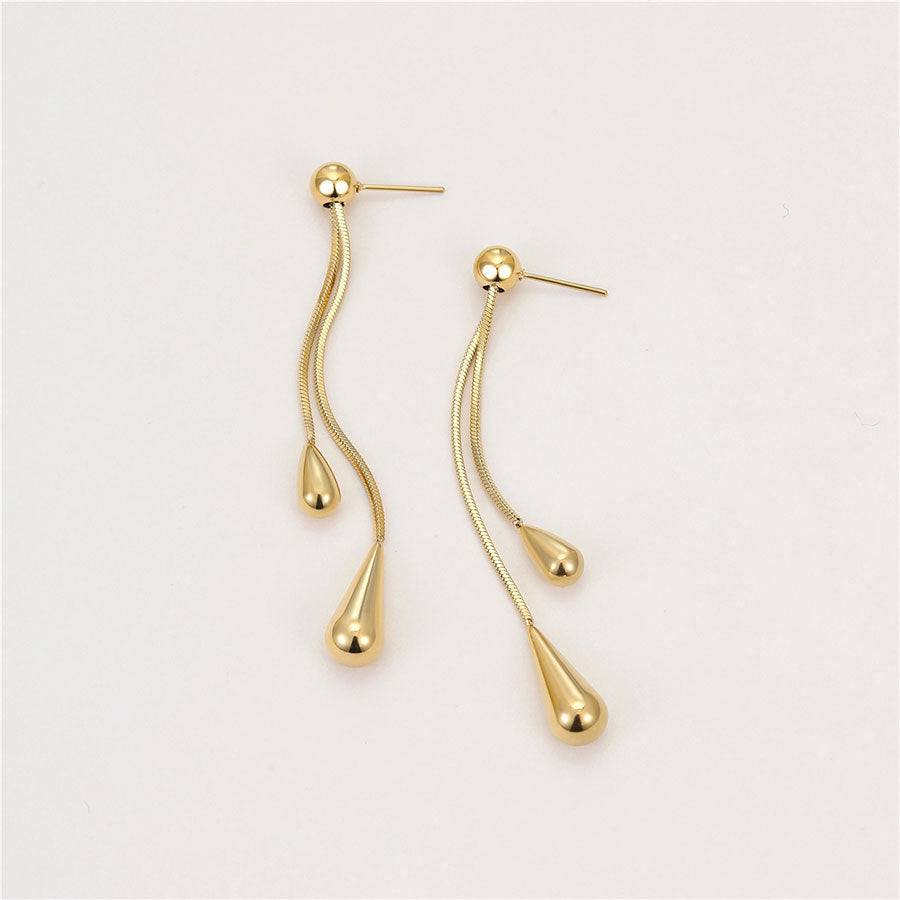 18k Gold Plated Drop Earrings Gorgeous Teardrop Earrings Jewelry
