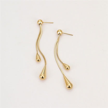 18k Gold Plated Drop Earrings Gorgeous Teardrop Earrings Jewelry