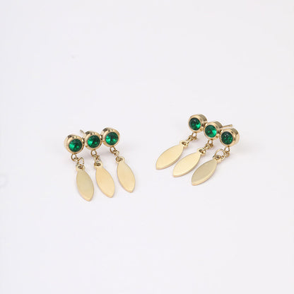 18k Gold Plated Drop Earrings Gorgeous Zircon Jewelry