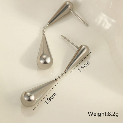 18k Gold Plated Drop Earrings Teardrop Shape Gorgeous Jewelry