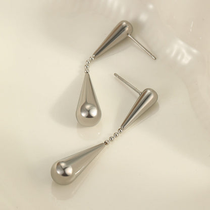 18k Gold Plated Drop Earrings Teardrop Shape Gorgeous Jewelry