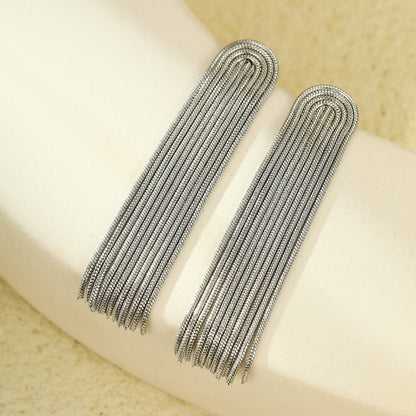 18k Gold Plated Earrings Tassel Chandelier Earrings Gorgeous Jewelry