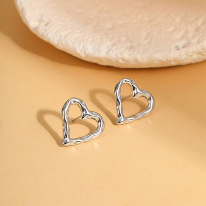18k Gold Plated Heart Earrings Gorgeous Jewelry