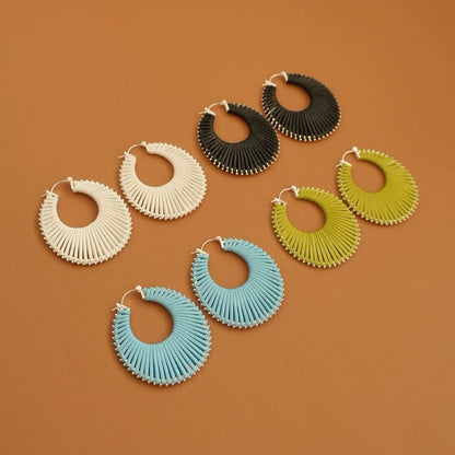 Hypoallergenic Brass Braided Earrings With S925 Silver Needle