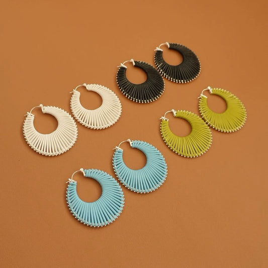 Hypoallergenic Brass Braided Earrings With S925 Silver Needle
