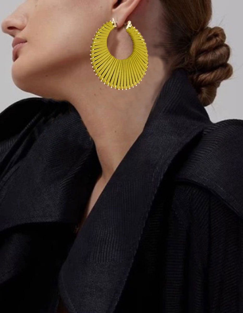 Hypoallergenic Brass Braided Earrings With S925 Silver Needle