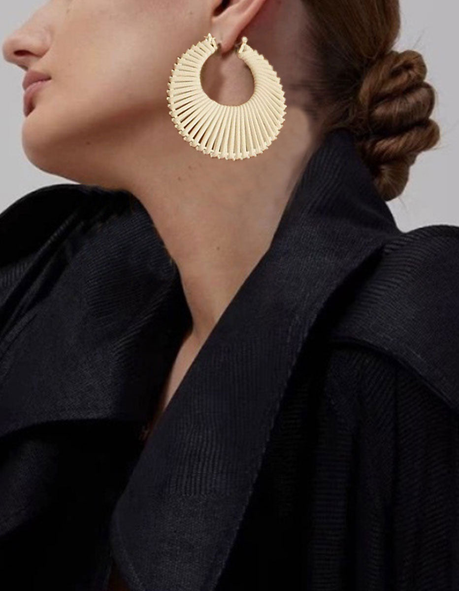 Hypoallergenic Brass Braided Earrings With S925 Silver Needle