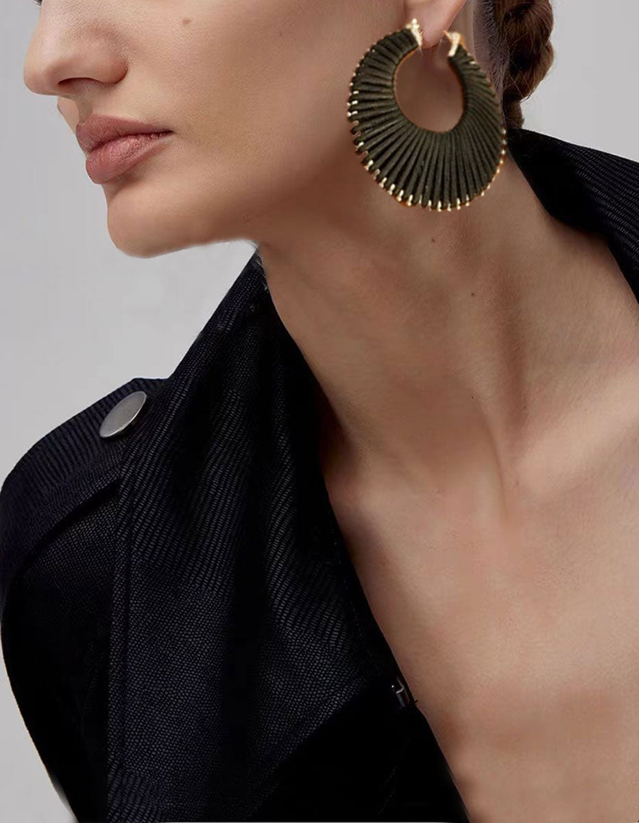 Hypoallergenic Brass Braided Earrings With S925 Silver Needle