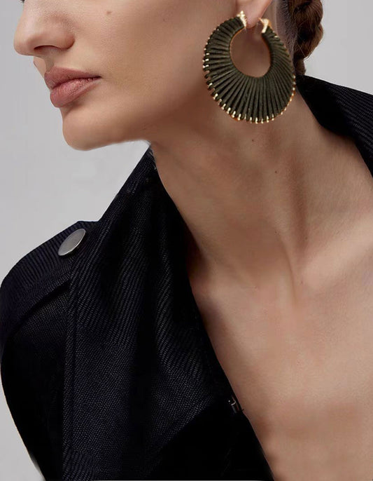Hypoallergenic Brass Braided Earrings With S925 Silver Needle