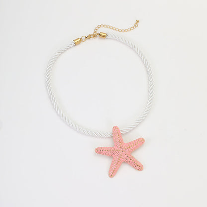 18k Gold Plated Titanium Necklace Starfish Pendant