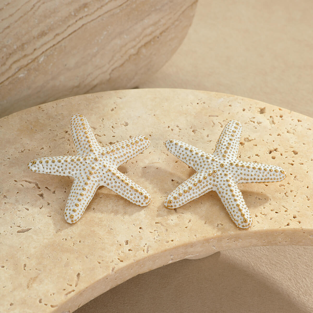 18k Gold Plated Titanium Necklace Starfish Pendant