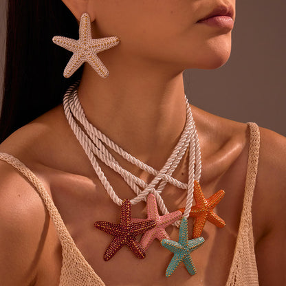 18k Gold Plated Titanium Necklace Starfish Pendant