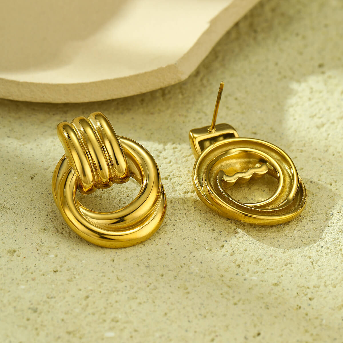 18k Gold Plated Titanium Earrings Gorgeous Jewelry