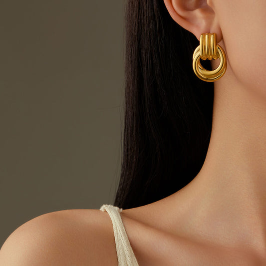18k Gold Plated Titanium Earrings Gorgeous Jewelry