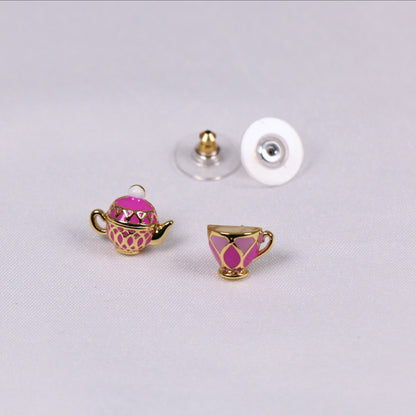 24K Solid Gold Plated Enamel Cup Necklace
