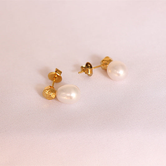 Gorgeous 24k Gold Plated Freshwater Pearl Earrings