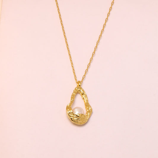 24k Gold Plated Hypoallergenic Irregular Freshwater Pearls Jewelry Set