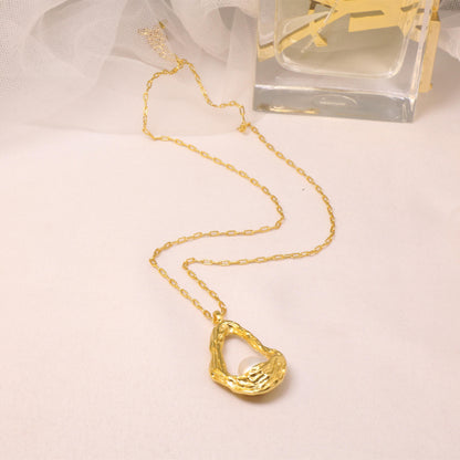 24k Gold Plated Hypoallergenic Irregular Freshwater Pearls Jewelry Set