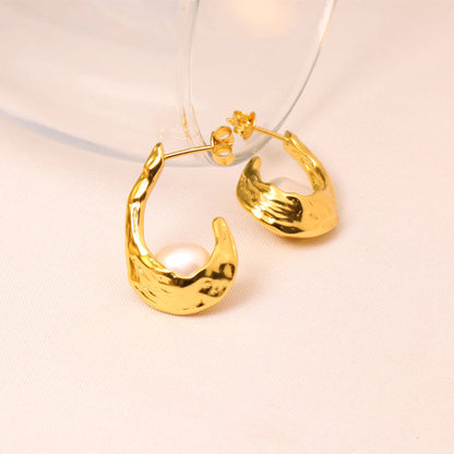 24k Gold Plated Hypoallergenic Irregular Freshwater Pearls Jewelry Set