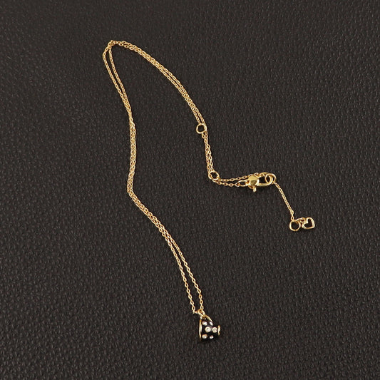24K Solid Gold Plated Diamond Cups Necklace Earrings
