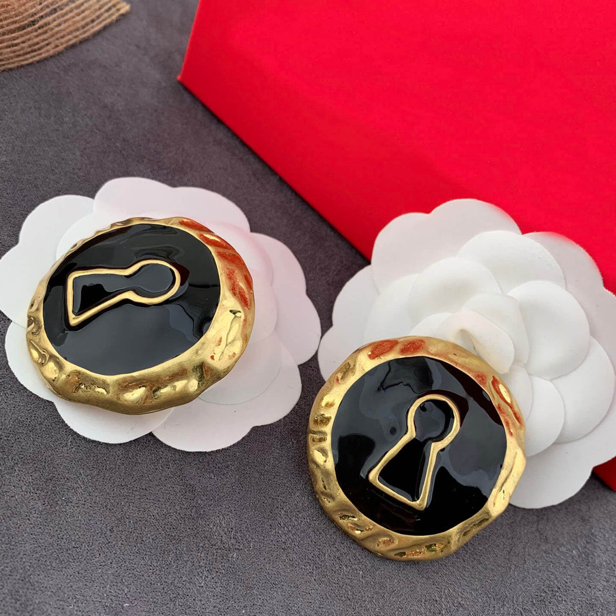 24K Solid Gold Plated Earrings