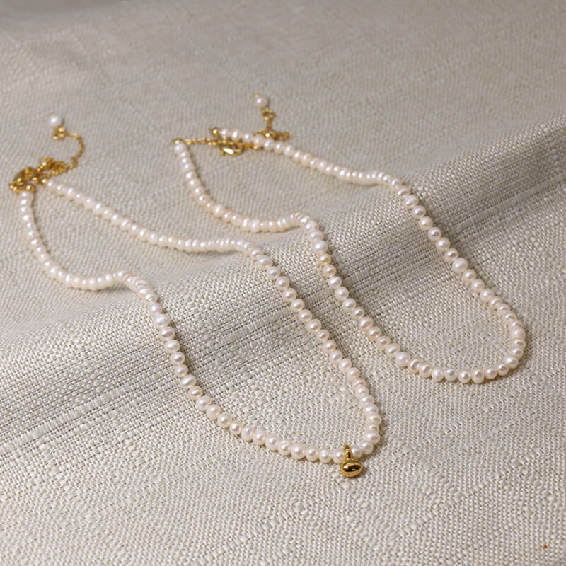 Gorgeous 24k Gold Plated Freshwater Pearls Necklace