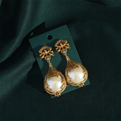 Vintage Earrings Gems Freshwater Pearl Jewelry