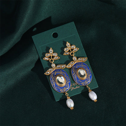 Vintage Earrings Gems Freshwater Pearl Jewelry
