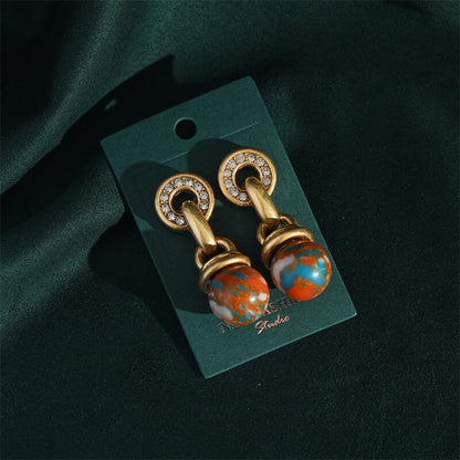 Vintage Earrings Gems Freshwater Pearl Jewelry