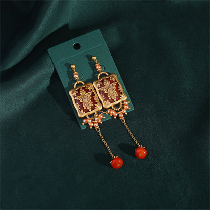 Vintage Earrings Gems Freshwater Pearl Jewelry