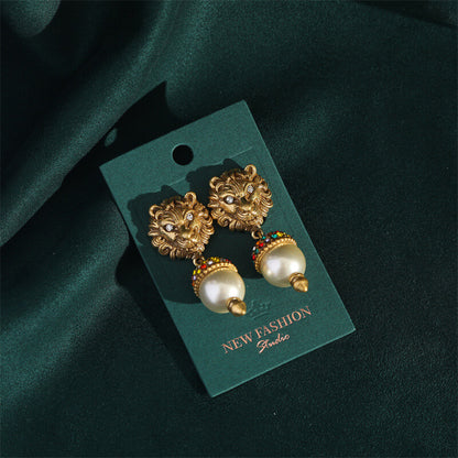 Vintage Earrings Gems Freshwater Pearl Jewelry