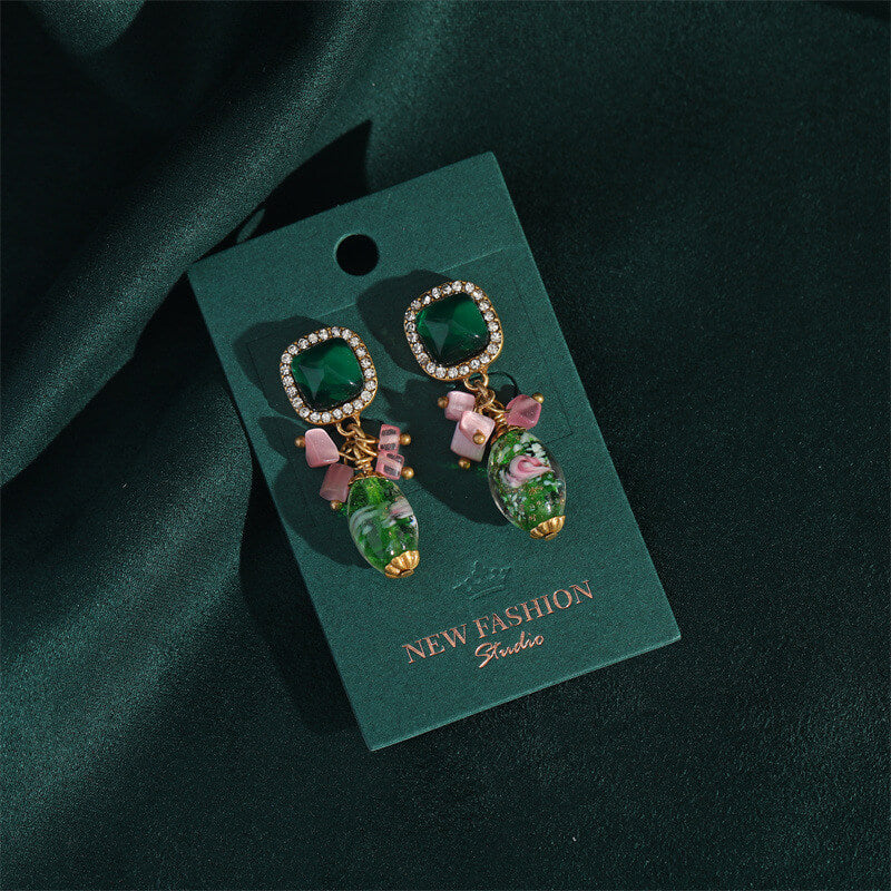 Vintage Earrings Gems Freshwater Pearl Jewelry