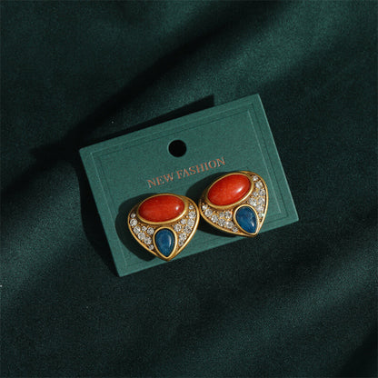 Vintage Earrings Gems Freshwater Pearl Jewelry