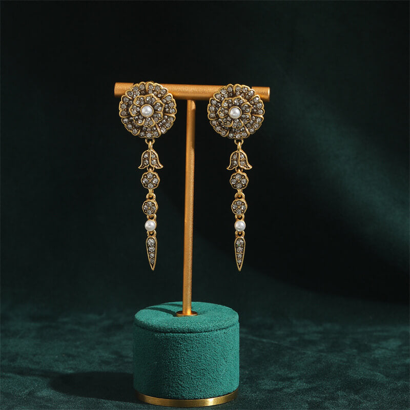 Vintage Earrings Gold Royal Freshwater Pearl Jewelry