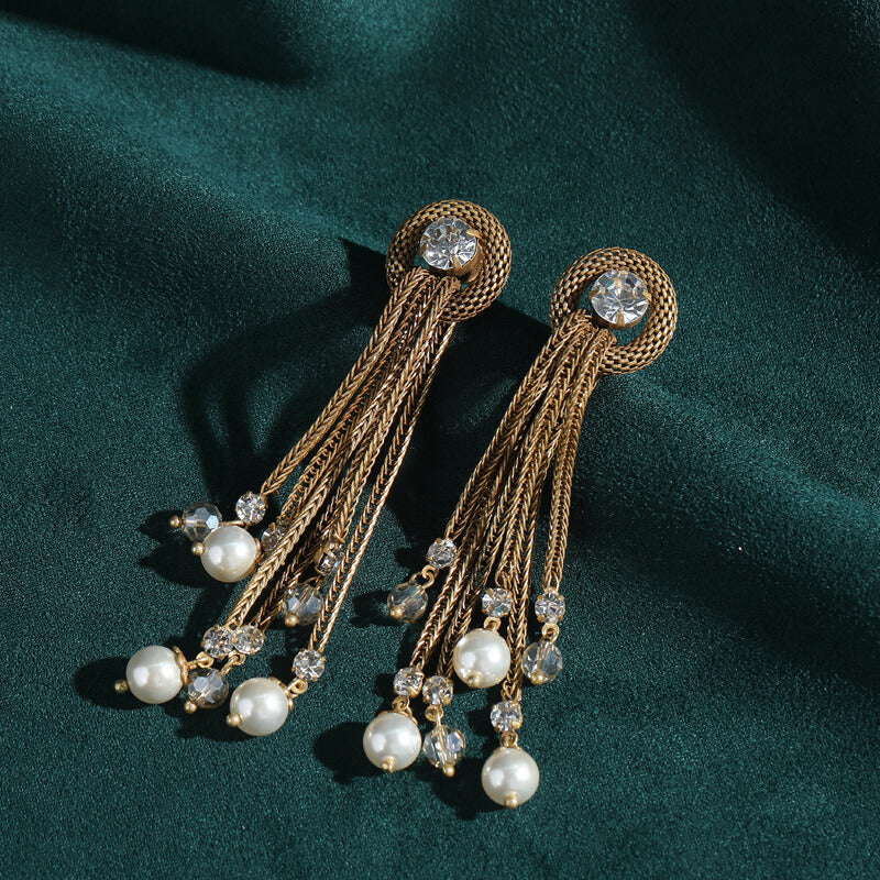 Vintage Earrings Gold Royal Freshwater Pearl Jewelry