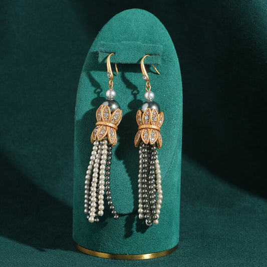 Vintage Earrings Gold Royal Freshwater Pearl Jewelry