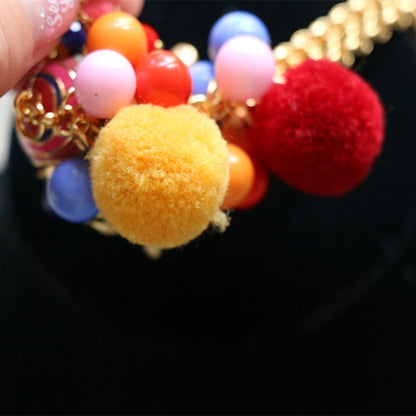 24K Solid Gold Plated Camel Pendant Necklace With Plush Balls