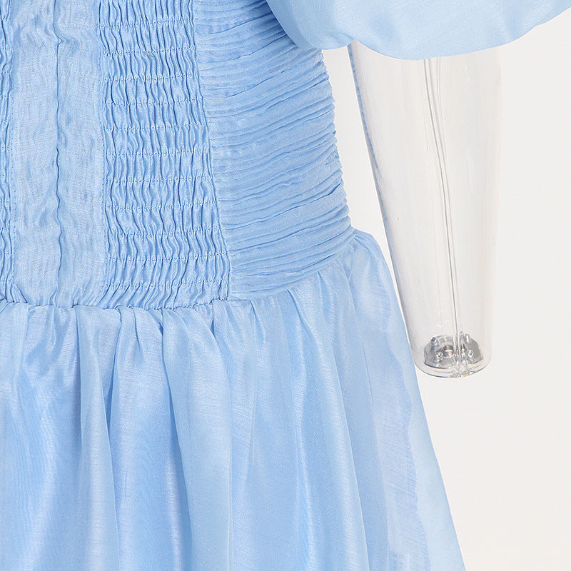 Party Puff Bubble Sleeve Skater Mini Dresses