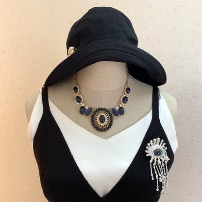 Vintage Jewelry Gold Designer Diamond Necklace