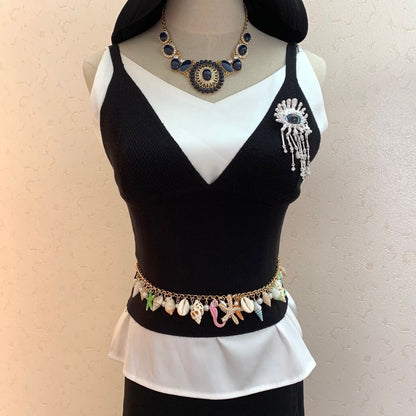 Vintage Jewelry Gold Designer Diamond Necklace