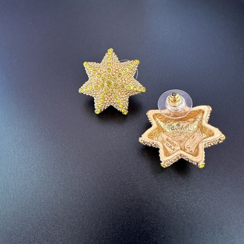 Cactus Earrings with Full Diamond Hypoallergenic Stud Earrings