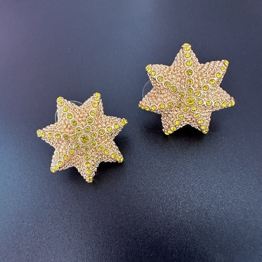 Cactus Earrings with Full Diamond Hypoallergenic Stud Earrings