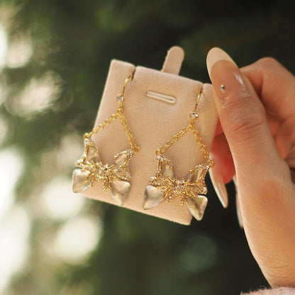 Vintage Jewelry Pearl Butterfly Earrings