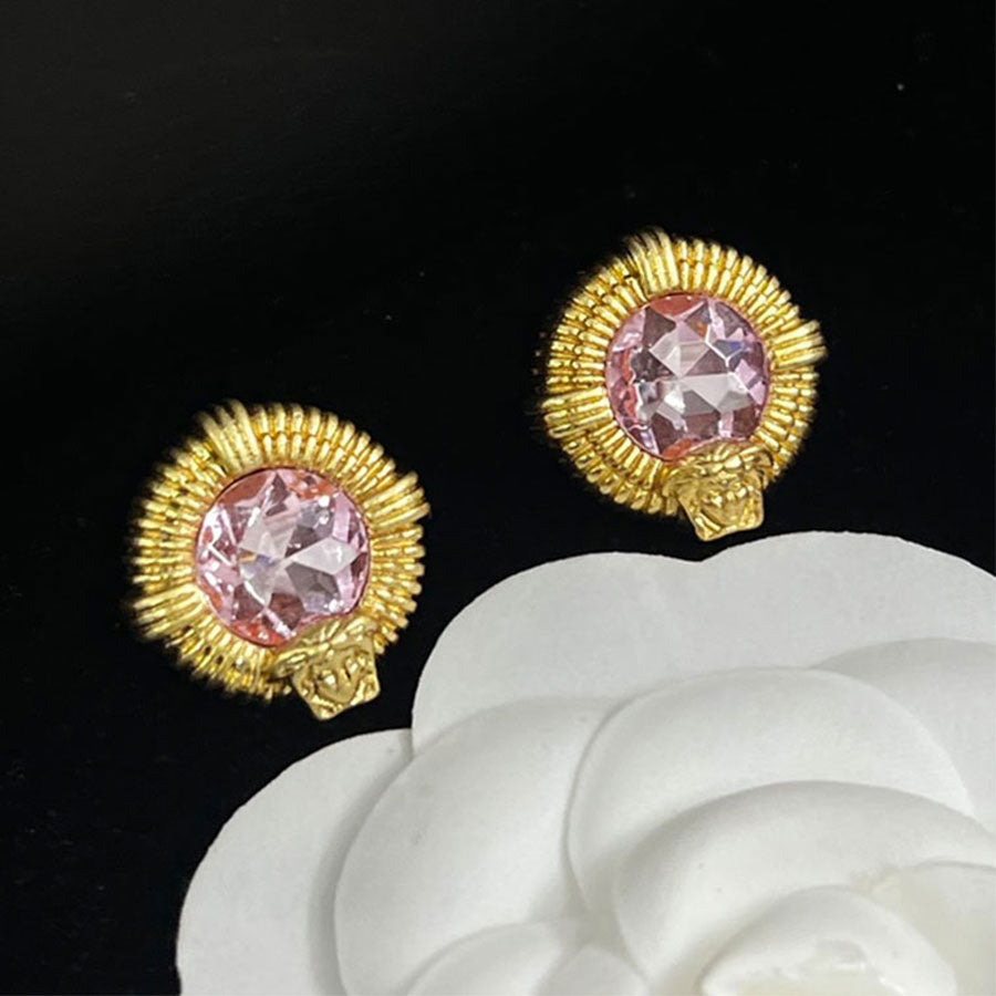 Golden Diamonds Necklace Hypoallergenic Gorgeous Earrings Hairpin Ring Jewelry Set