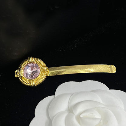 Golden Diamonds Necklace Hypoallergenic Gorgeous Earrings Hairpin Ring Jewelry Set