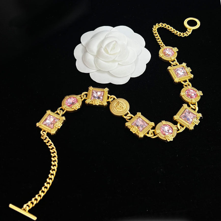 Golden Diamonds Necklace Hypoallergenic Gorgeous Earrings Hairpin Ring Jewelry Set