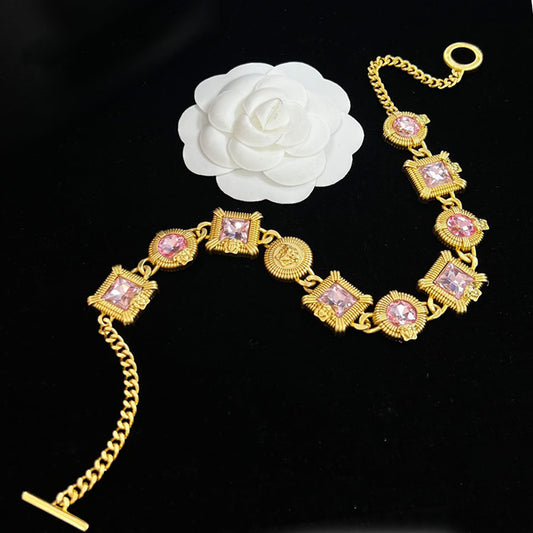 Golden Diamonds Necklace Hypoallergenic Gorgeous Earrings Hairpin Ring Jewelry Set