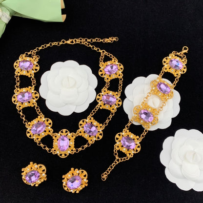 Vintage Jewelry Set Gold Plated